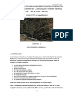 Implementacion de Una Planta Concentradora para Mineral Aurifero Tipo Filoneano en La Concesion