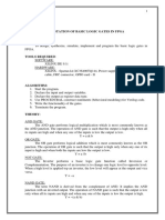 EX. NO: 1 Date: Implementation of Basic Logic Gates in Fpga