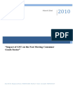 "Impact of GST On The Fast Moving Consumer Goods Sector": March 22nd