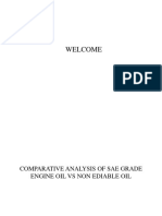 Comparative Analysis of Sae Grade Engine Oil Vs Non Edible Oil