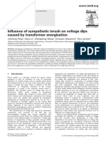 Influence of Sympathetic Inrush On Voltage Dips