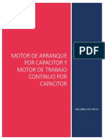 Motor de Arranque Por Capacitor y Trabajo Continuo