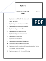 System Software Lab Manual