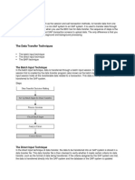 The Data Transfer Techniques: The Batch Input Technique