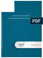 Guía para La Autoevaluación de Programas de Educación Superior 2016