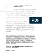 Redacta Un Breve Ensayo Sobre Los Aportes de Augusto Comte Al Desarrollo de