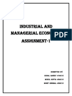 Industrial and Managerial Economics Assignment-1