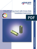 PHILIPP Lifting Insert With Cross Hole Installation Instruction