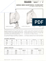 Revere 6850 Quartzoval Tungsten Halogen Floodlight 1500w Bulletin 1966