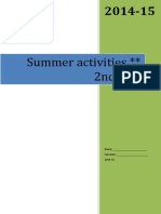 Summer Activities II 2nd ESO