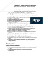 Aspectos Que Considera El Examen Diagnóstico de Cuarto Grado