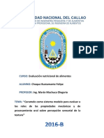 Caramelo Como Sistema Modelo para Evaluar A Los Roles de Las Propiedades Mecánicas y de Procesamiento Oral Sobre Percepción Sensorial de La Textura