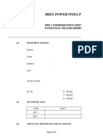 Srex Power India Pvt. LTD.: Pre-Commissioning Report of Potential Transformer