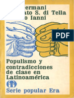 Germani, Di Tella y Ianni - Populismo y Contradicciones de Clase en Latinoamérica 1973