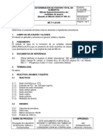 Determinación de Fósforo Total