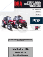 Mahindra ML114 Loader Manual