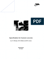 Specification For Foamed Concrete: by K C Brady, G R A Watts and Ivi R Jones