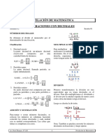 Sesión 1 Separata Operaciones Con Decimales