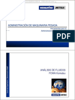 Curso Herramientas Administracion Mantenimiento Maquinaria Komatsu Analisis Fluidos Aceites Vhms Monitoreo PDF