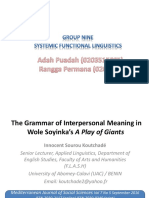 Interpersonal Meaning Analysis