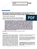 Mycological Quality Assessment of Groundnut Products Commonly Consumed in Sokoto State, Nigeria