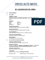 Informe de Liquidacion de Obra