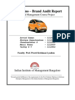 Tata Nano Brand Audit - Final Project Report