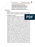 La Máquina de Corriente Continúa Operando Como Generador y Determinar La Eficiencia Del Grupo Motor - Generador