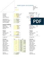 Pump Sizing Calculation