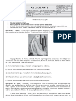 1º Ano Do EM - AV2 - Aluno - Arte - 1º Trimestre PDF