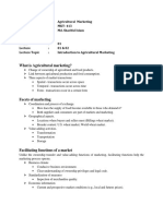 Introduction To Agricultural Marketing