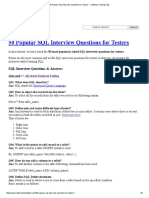 50 Popular SQL Interview Questions For Testers - Software Testing Help