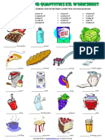 Containers and Quantities Matching Exercises Esl Worksheet PDF