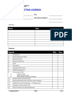 Kick Off Meeting Agenda Template