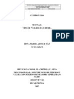 Cuestionario Tipos de Peligros Bajo Tierra