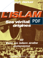 (Tome 3) "L'Islam, Ses Véritables Origines", Par L'abbé Joseph Bertuel