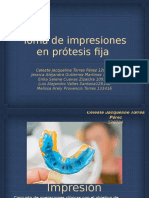 Toma de Impresiones en Protesis Fija