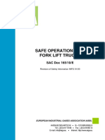 Safe Operation With Fork Lift Trucks: SAC Doc 165/10/E