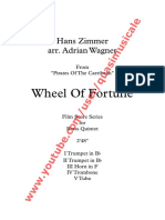 Pirates of The Caribbean Wheel of Fortune" (Hans Zimmer) Arr. Adrian Wagner - Brass Quintet (Sheet Music) Arrangement