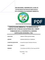 Capacitación Ambiental y Elaboración de Compost en 10 Fincas Cacaoteras Del Comité Pumahuasi de La Cooperativa Agraria Cafetalera Divisoria Ltda