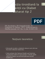 Disfuncția Tiroidiană La Pacienții Cu Diabet Zaharat Tip