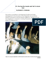 September 16, 1991: The Day The Senate Said No!' To Uncle Sam by Roland G. Simbulan