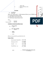 Calculation For Speed of Pump