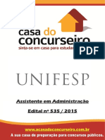 Apostila Unifesp Casa Do Concurseiro