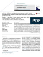 2016 Effect of Solidity On Aerodynamic Forces Around Straight-Bladed Vertical Axis Wind Turbine by Wind Tunnel Experiments