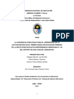 Gallegos-La Conciencia Fonológica para El Aprendizaje de La