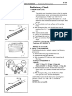 Preliminary Check: Automatic Transmission