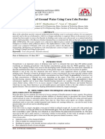 Defluoridation of Ground Water Using Corn Cobs Powder