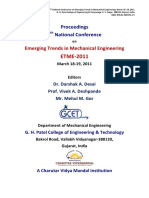 ETME 2011 e Proceeding Proc. of The 4th National Conference On Emerging Trends in Mechanical Engineering, March 18 19, 2011