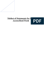 Methot of Statements For Roof Access/Roof Work